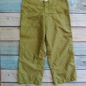 Prana Breathe Chartreuse Green Capri Pants Medium